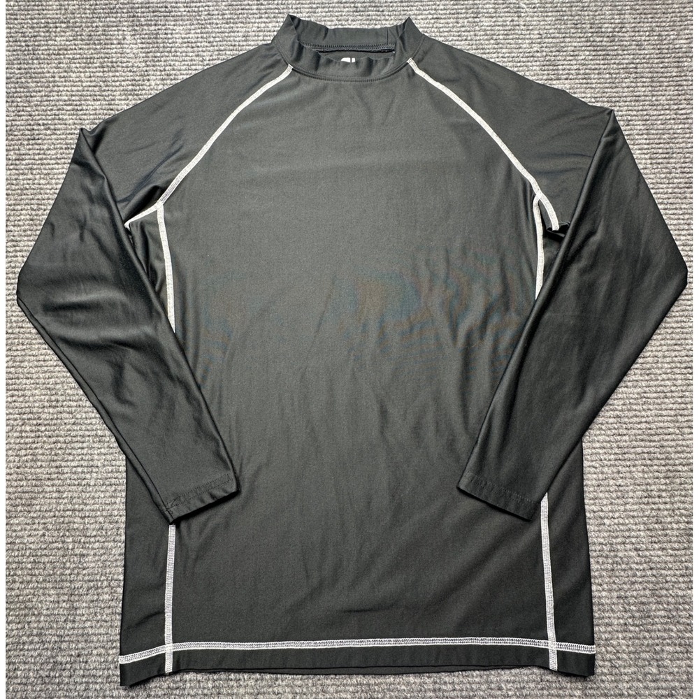 FootJoy Thermal Base Layer Men L Black Long Sleeve Mock Neck Contrast Stitching